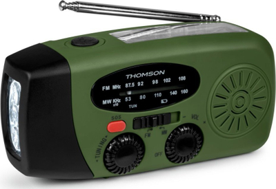 Radio portative Thomson RT260 Retro, FM AM, power bank, jeshile