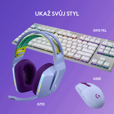 Logitech G733 Lightspeed Слушалки, виолетови