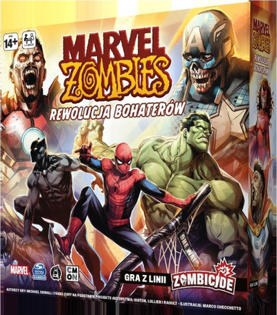Lojë bordi Portal Games Marvel Zombies Heroic Resistance, kooperative, figurina plastike, shumëngjyrëshe