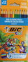 Lapsa me ngjyra BIC Pastels Kids Smooth ECO, set 12 copë, për kalamaj, shumëngjyrëshe