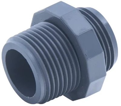 Kopël drejtuese Rain M M, 1", PVC, gri