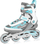 Patina inline Spokey Prime Pro, rrota 80mm, kushineta ABEC9, gri e bardhë turkeze