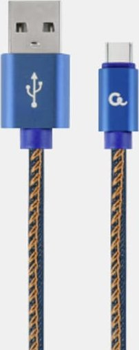 Kabllo Gembird USB- A - USB-C, 1m, e zezë/ e kaltër