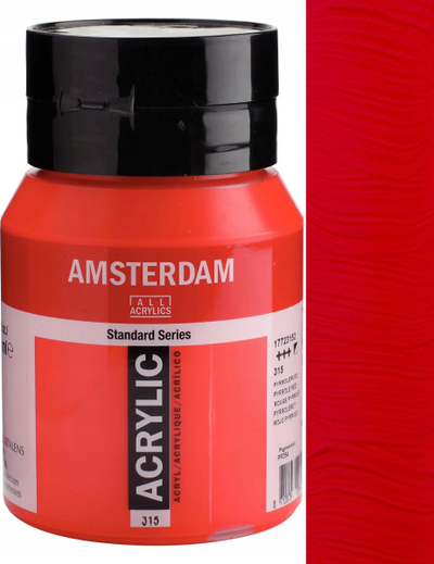 Ngjyrë akrilike Amsterdam Standard Series Pyrrole Red, 500ml, e kuqe