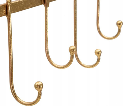 Varelek muri metalik Coat Rack, 5 hoka, 49.5 cm, ari