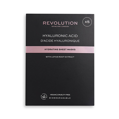 Maska për fytyrë Revolution Skincare Hydrating Hyaluronic Acid, 5 copë
