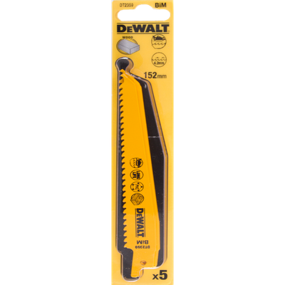 Tehe sharre - DEWALT, BIM 152 mm, nën. 3,6-5,1 mm 5 copë (DT2359)