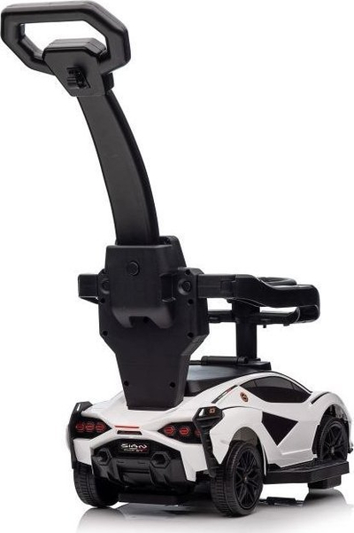 Makine lodër shtytëse Lamborghini QLS-996T, dorezë shtytëse, efekte zanore me USB, e bardhë