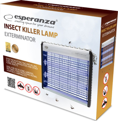 Lampë kundër insekteve Esperanza Insect Killer Exterminator, UV, për deri 50 m², e bardhë
