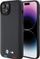 Kllapë telefoni BMW Leather Stamp Tricolor për iPhone 15 Plus, 6.7", lëkurë, e zezë
