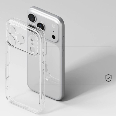 Maskë telefoni Ringke Fusion për iPhone 17 Pro, TPU, transparente