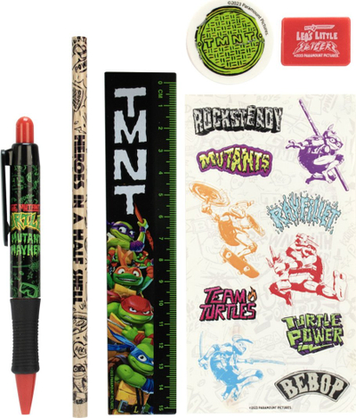 Set shkolle Teenage Mutant Ninja Turtles, 6 pjesë, shumëngjyrësh
