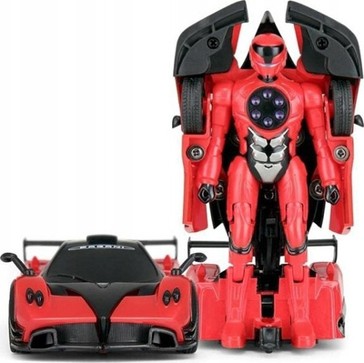 Lodër makinë që kthehet në robot Rastar Pagani Zonda R, shkallë 1:32, me dritë edhe zë, e kuqe me të zezë