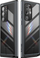 Kapak telefoni SUPCASE Edge XT për Samsung Galaxy S23 Ultra, me xham mbrojtës ekrani, transparent me kornizë të zezë