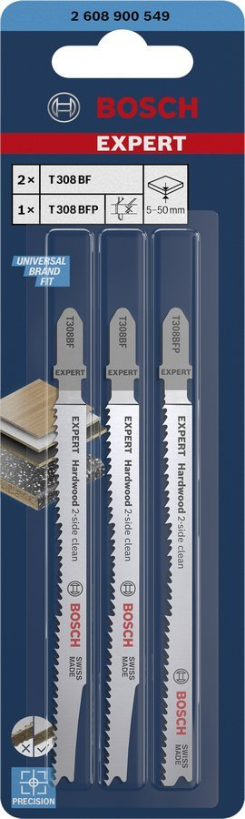 Set teh sharrash elektrike Bosch Expert T, bimetal, 3 copë, 117 mm - 2