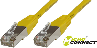 Kabllo rrjeti MicroConnect SSTP605Y, CAT6 S/FTP, 5m, LSZH, e verdhë