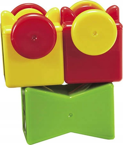 Set lodrash zhvillimore People Toy Company Go Go Vehicles Blocks Travel, 6 blloqe magnetike, për fëmijë 1+