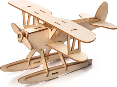 Puzzle druri 3D Nice Idea, aeroplan zbukurim, montohet pa ngjitës, ngjyrë natyrale