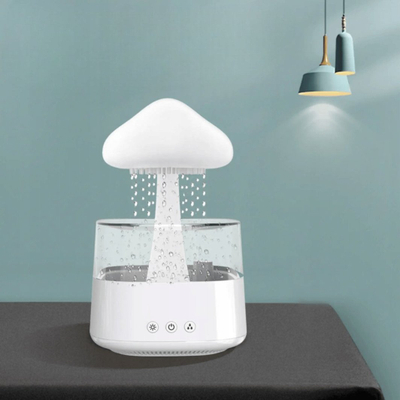 Lagështues ajri Mushroom, difuzer aromash, 150ml, LED, i bardhë