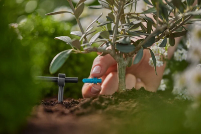 Пики за наводнување Gardena Micro-Drip Endline, 2 L/час, сет 25 парчиња, сина