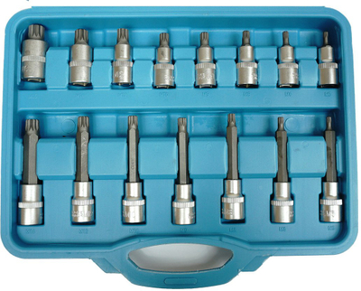 Set dado spline SØLV 1/2", 26 copë, të zgjatura, argjendtë