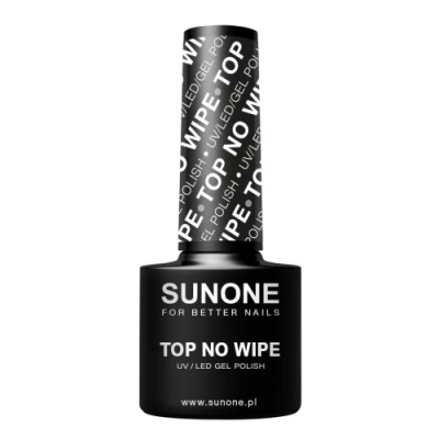 Lak xheli për thonj Sunone Top No Wipe, hibrid, UV LED, 5 ml