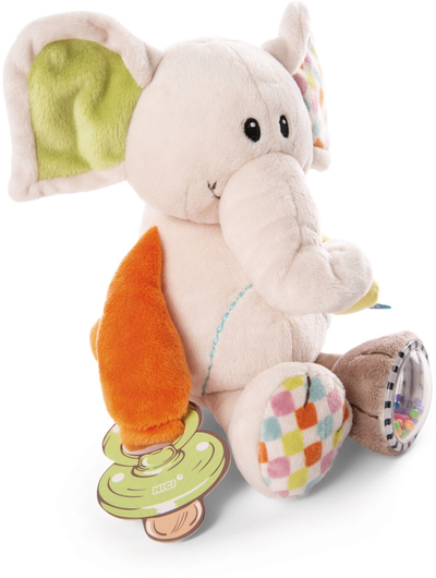 Lodër pelushi NICI My First Elephant Dundi, për foshnja, gri