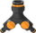 Përshtatës rubineti Fiskars Double Multi Faucet Connector FS1027061, 2 dalje, me valvula veç e veç për çdo dalje