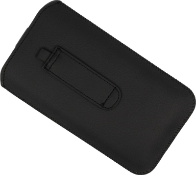 Qese mbrojtëse Deko për iPhone XR, lëkurë ekologjike, me shul, e zezë