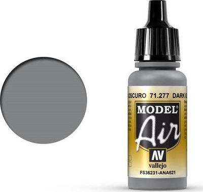 Bojë akrilike Vallejo Model Air Dark Gull Grey, 17ml, gri mat