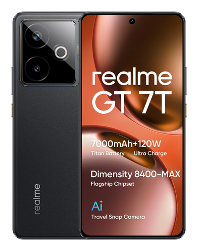 Телефон Realme GT7 T, 12GB RAM, 256GB, црн