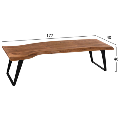 Stol Alicia dru akacie 177×40×46 cm (HM8170.11)
