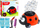 Makina flluska sapuni Lean Beetle Bubble Machine, automatike, me bateri USB, e kuqe e zezë