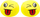 Top lodër Smiley Emoji, soft, 9cm, i verdhë