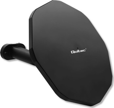 Antene e jashtme Qoltec DVB-T2, VHF UHF, me përforcues, e zezë