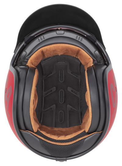 Helmetë moto CASSIDA Oxygen 2.0 Gear, polikarbonat, me vizor dielli, e kuqe matt me të kuqe të errët