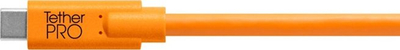 Kabllo USB TetherTools TetherPro USB C në USB C, 0.9m, portokalli