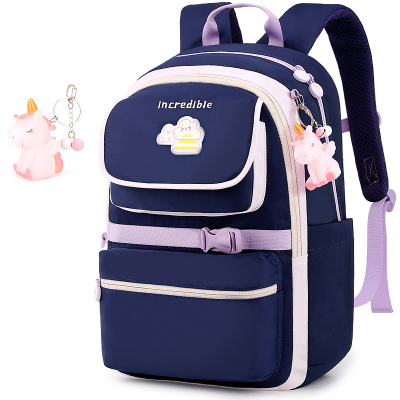 Çantë shkollore për fëmijë Promax Unicorn, 29x21x46, e kaltër e errët