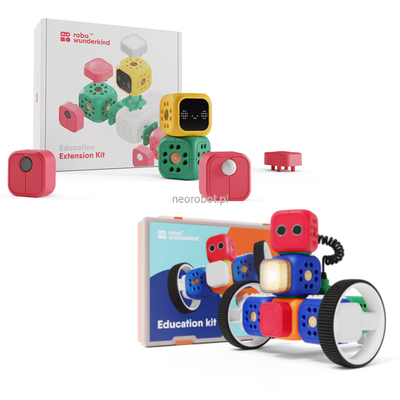 Set edukativ Robo Wunderkind Education Kit, robot programues për fëmijë, module robotike, shumëngjyrësh