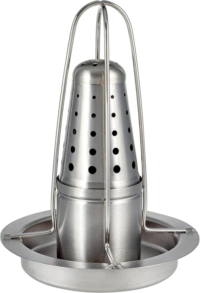 Stoj për pulë Brunbeste BB-3474, 18 x 18cm, çelik inox, argjendtë