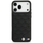 Kapak telefoni BMW M Shape Logo MagSafe për iPhone 17 Pro Max, eco leather, i zi