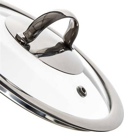 Tigan çeliku PICCOLO Belly, 14 cm, 0.95L, me kapak xhami