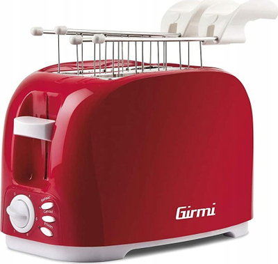 Toaster Girmi TS11, 800W, 6 nivele thekje, i kuq