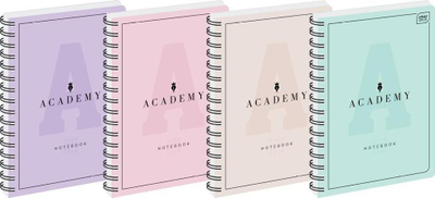 Fletore Interdruk Kołozest Academy Pastel, 5 copë, 100 fletë B5, me katrorë, shumëngjyrëshe