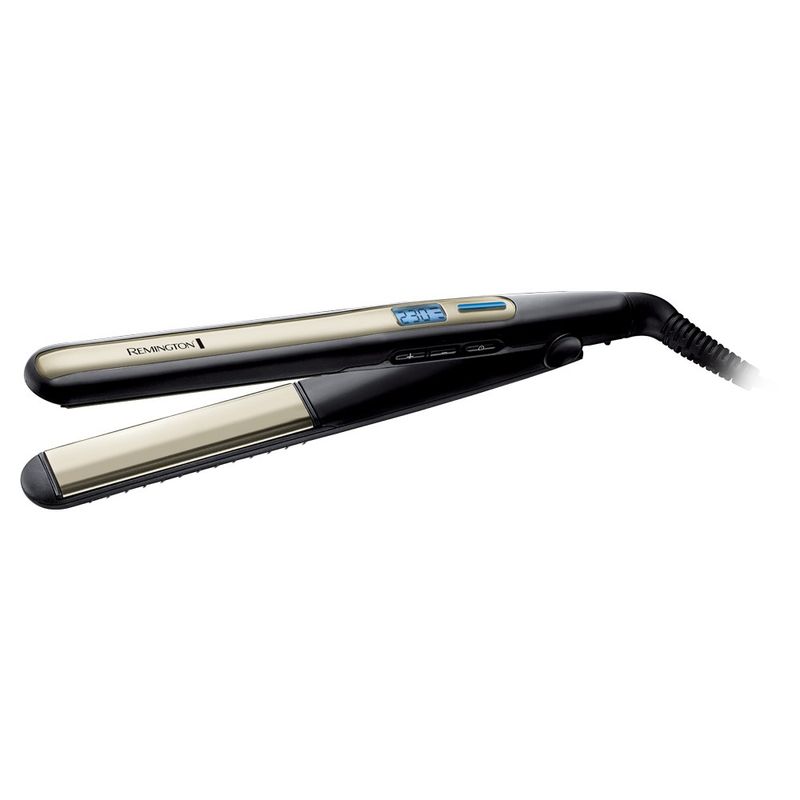 Drejtues flokësh Remington Sleek & Curl S6500, 230°C, i zi dhe i artë