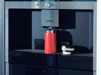 Termos Leifheit Insulated Mug Flip 3245, 350 ml, plastikë dhe çelik inox, i kuq