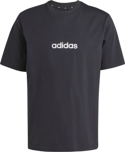 Bluzë adidas Essentials Linear Single M JE8993, pambuk 100%, për burra, e zezë