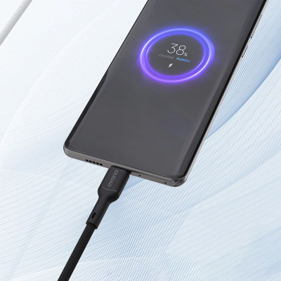 Kabllo USB Dudao L9T, USB A me USB C, 1m, 5A, e zezë