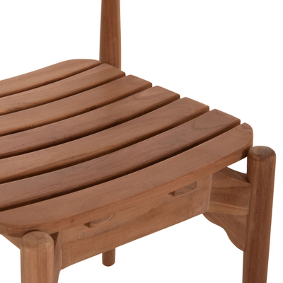 Karrige ngrënie për jashtë Donny HM6378, dru teak, natyrale