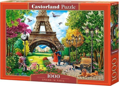 Puzzle Castorland Pranverë në Paris, 1000 copa, 68 x 47 cm, me shumë ngjyra